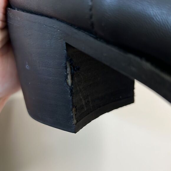 Madewell Black Leather Pauline Boot Zipper in Heel 8.5 - Picture 11 of 13